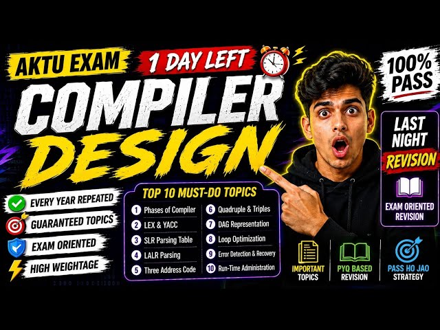 Compiler Design | Last Night Revision | 100% Important Topics | AKTU |