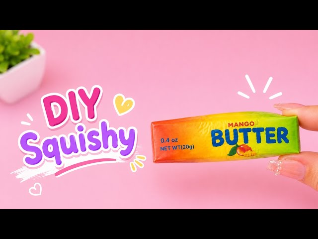 How to Make Viral Mango Butter Squishy / Paper craft /Easy craft ideas / art and craft