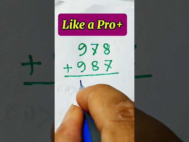 🤓 Mental Math Trick 😱😮 | Easy Math Trick | Fast Addition Method #fastmaths #easymath