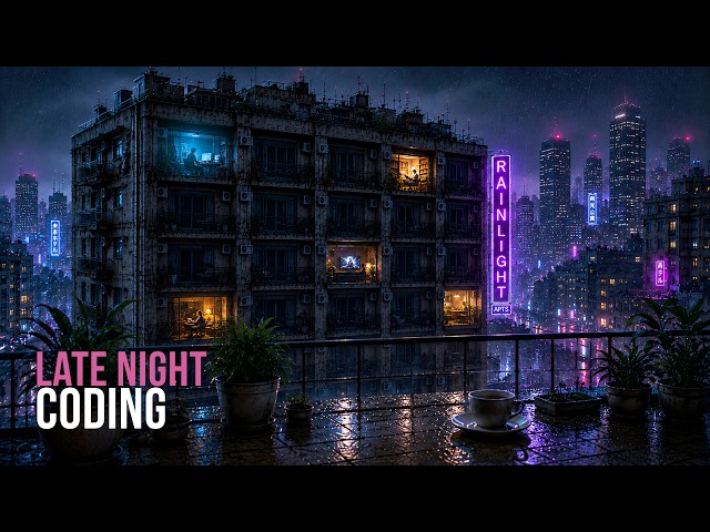 Late Night Coding | Rainy Lo-Fi Hip Hop for Focus