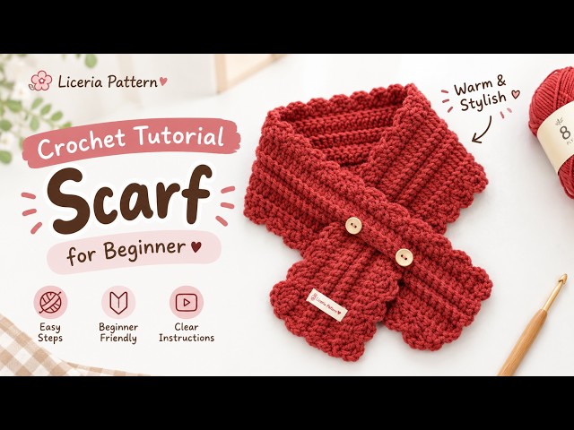 How to Crochet a Scarf  | Easy Step-by-Step Tutorial for Beginners