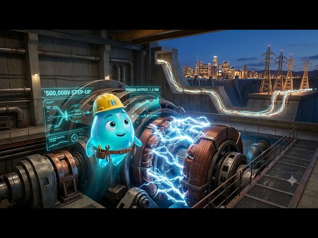 From a Cold Storm Cloud to 500,000 Volts⚡ #electricity #hydroelectric #engineering #physics #water 