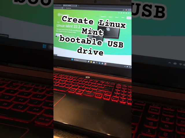 Linux Mint USB Short (From Long Format)