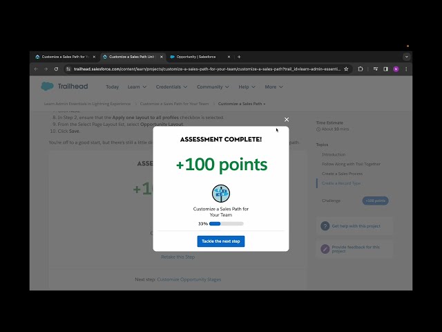 Customize a Sales Path | Customize a Sales Path for Your Team | Challenge 1