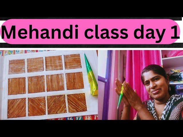 Mehandi class day 1/free henna course in Telugu/anitha Mehandi artist