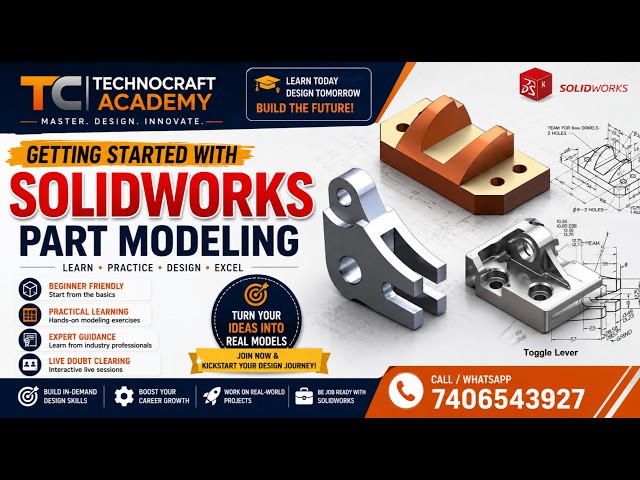 Session - 3.3 | SOLIDWORKS Part Modeling Tutorial for Beginners | Learn CAD from Scratch