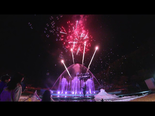 2026.02.28 時之栖 噴水レーザーショー×ナイトバブリウム×花火コラボ