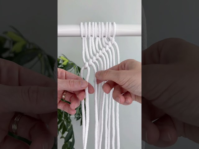 Another variation of this macramé pattern💕✨ #macrame #macrametutorial #macrameinspiration
