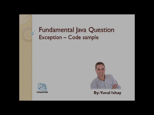 Java Interview Questions - Exceptions Code In Action