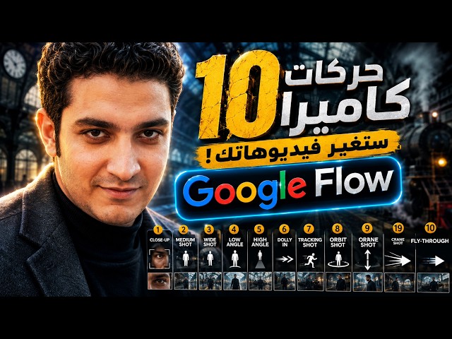 اكتشف 10 حركات كاميرا مذهلة داخل Google Flow