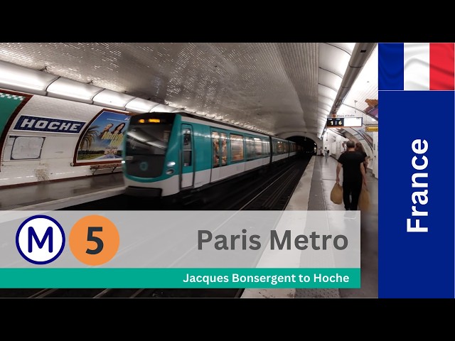 Paris Metro - M5 Jacques Bonsergent to Hoche