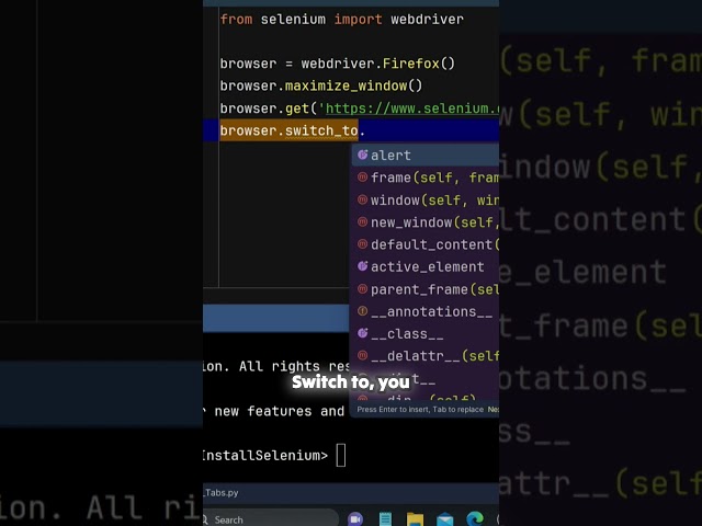🚀 Use Selenium’s new window to Open a New Tab Instantly!