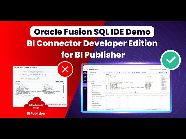 Oracle Fusion SQL IDE Demo | BI Connector Developer Edition for BI Publisher