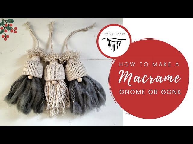 How to make a Macrame Gnome/Gonk Ornament | Easy DIY tutorial | Beginner Friendly | Christmas Crafts