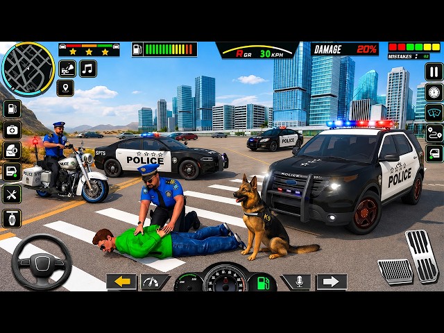 Police Car Chase Simulator 3D - Real Cop Cars Driving Multi-Storey - Android GamePlay #2