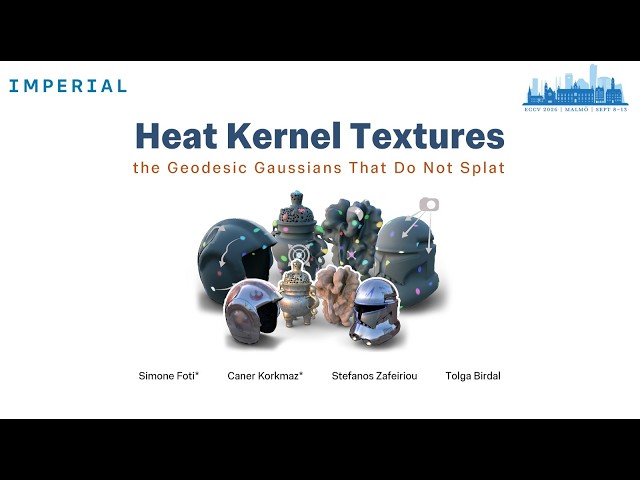 ECCV 2026 [Long Oral]. Heat Kernel Textures: the Geodesic Gaussians That Do Not Splat