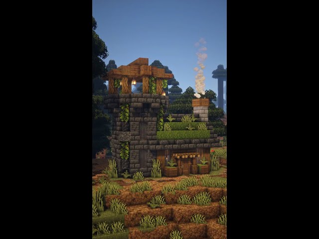 Minecraft Medieval Deepslate House Tutorial #shorts