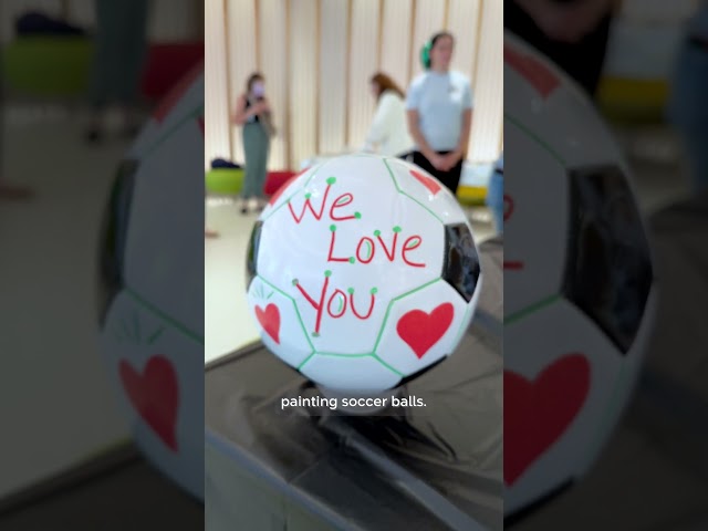Soccer Ball Painting | Patient Events at Nicklaus Children's Hospital in Miami