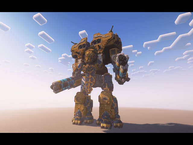 I built a Warmaster Titan in Minecraft and used it to attack a village!