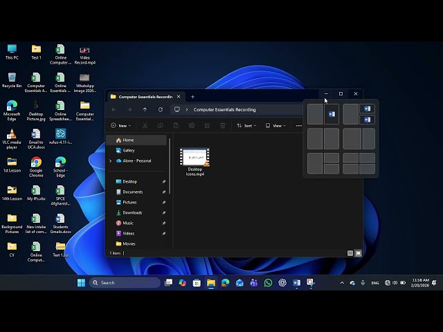 Working with Windows 1 - Computer Essentials - ICDL