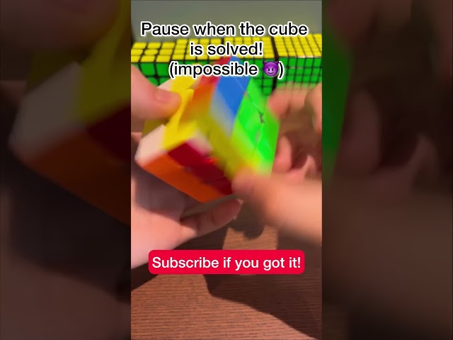 Pause at the right time to solve the cube! #cubing #trending #viral #shorts #pause #satisfying