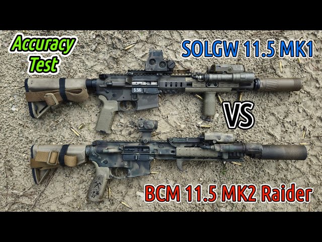 BCM 11.5 Mk2 Raider vs SOLGW 11.5 Mk1. Shootability and Accuracy Test.