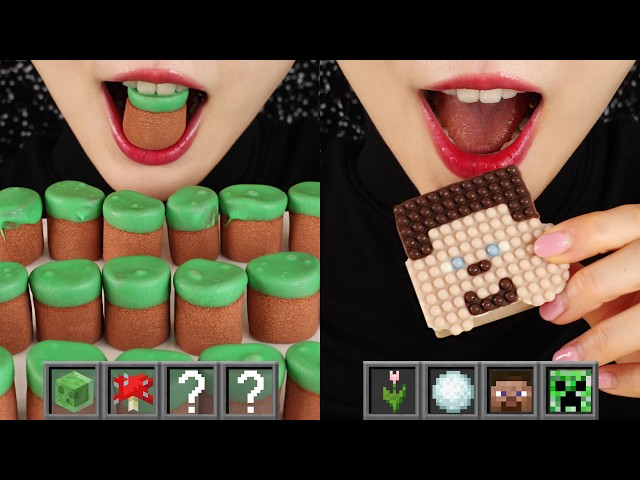 MINECRAFT FOOD IN REAL LIFE ASMR 🍄 MINECRAFT KEYCHAIN UNBOXING ASMR