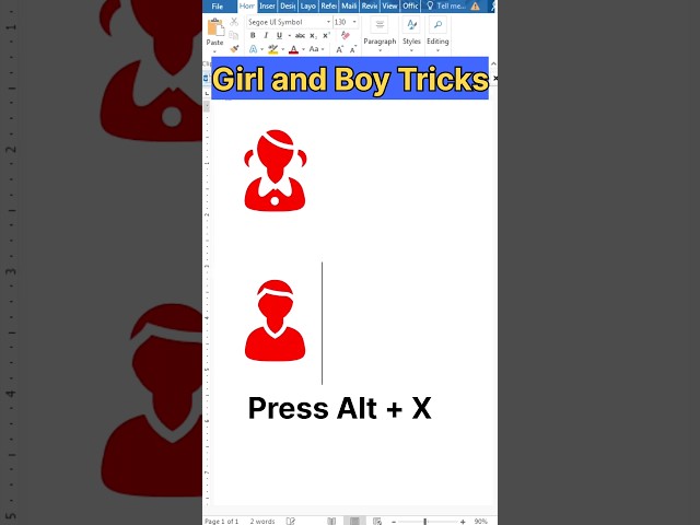 Girl and boy tricks in Ms word | secret tricks #msword #tricks #shorts #trending #viralvideo