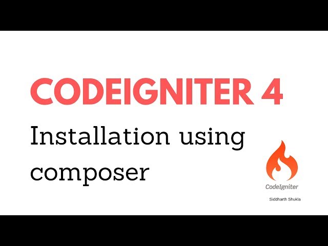#3 Installation of CodeIgniter 4 using composer