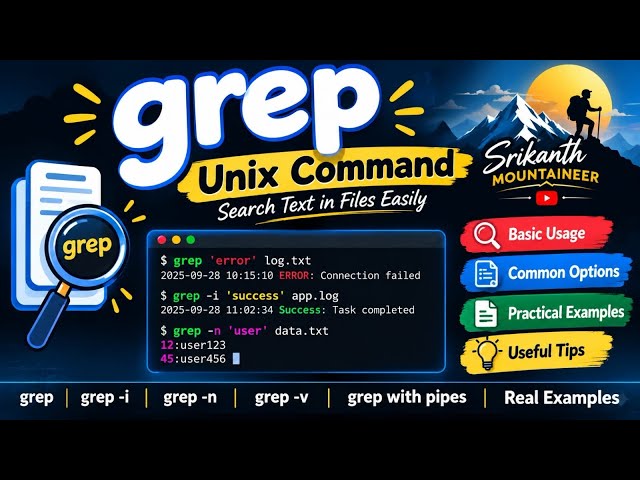 Grep Command in Unix/Linux | grep, grep -i, grep -n, grep -c
