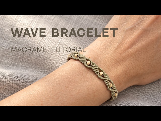 How to Make an Adjustable Macrame Bracelet with Wooden Beads