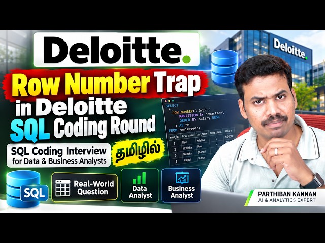 Row Number Trap in Deloitte SQL Coding Round | Top 3 Highest Paid Employees per Department