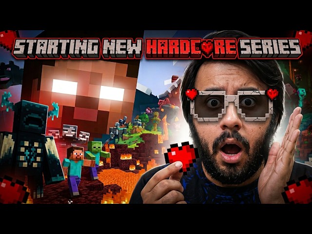 Starting Hardcore World 1st Try💎!!!⛏️𝐌𝐈𝐍𝐄𝐂𝐑𝐀𝐅𝐓🌳LIVE🔴