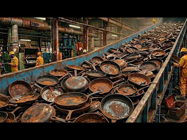 The Fascinating Process of Turning Old Frying Pans Into Brand-New Cooking Pots