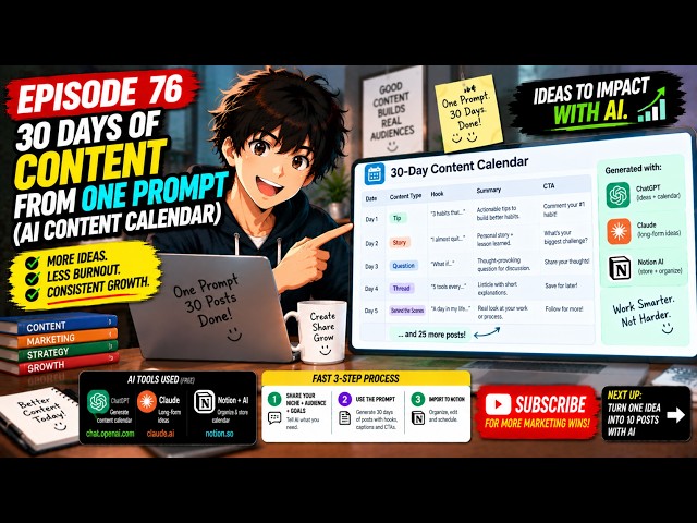 30 Days of Content from One Prompt (AI Content Calendar)