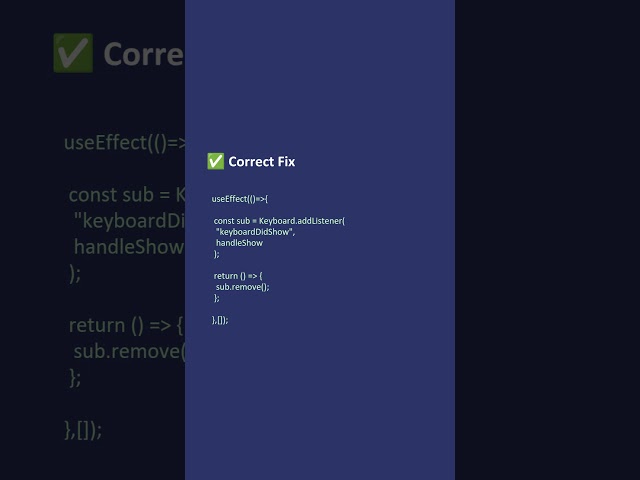 Follow for daily React native fixes 💙#reactnative #mobileappdevelopment #coding #android #ios