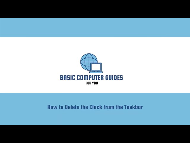 How to Delete the Clock from the Taskbar [Basic]