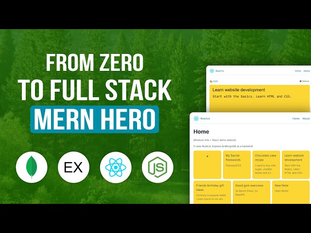 MERN Stack Crash Course (MongoDB, Express, React, NodeJs)