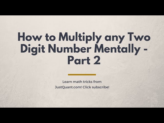 Vedic Maths Multiplication Tricks | How to Multiply 2 Digit Numbers - Part 2 | Speed Maths