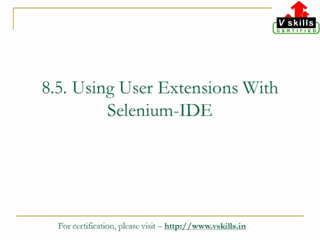 Selenium Tutorials | Locator Strategies and Using User-Extensions with Selenium IDE