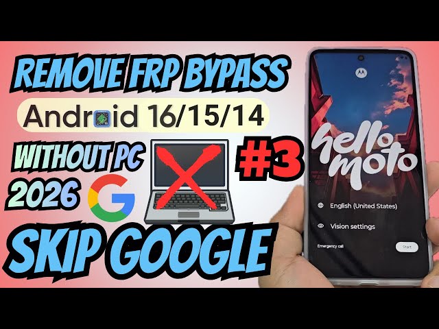 WITHOUT PC Unlock Account Google Motorola Frp Bypass