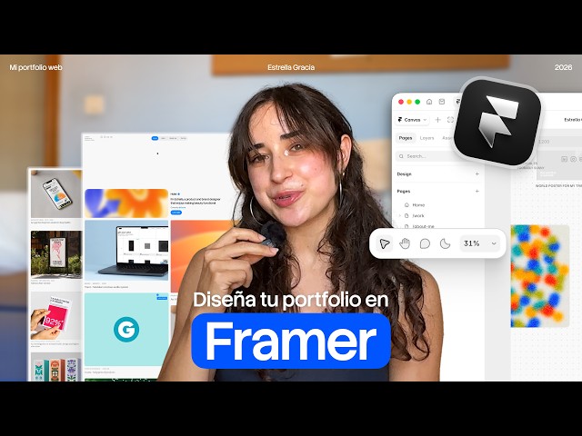 Design your portfolio in Framer ✏️ 💻 | Step-by-step tutorial from scratch 2026 | No-code website 🌐