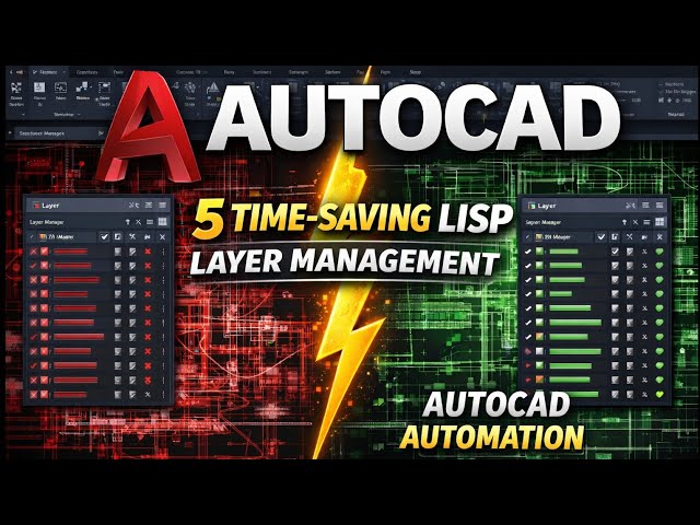 5 AutoCAD Layer Management LISP  (Must-Use Workflows)