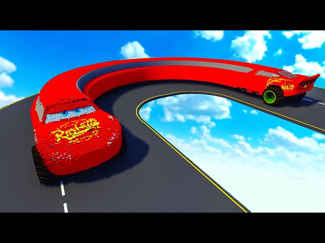 LONG CARS vs IMPOSSIBLE SPIRAL BRIDGE in Teardown