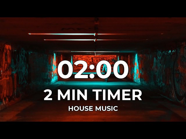 2 Minute Timer ⚡ House Music 120 BPM | Neon Tunnel | Temporizador 2 Minutos