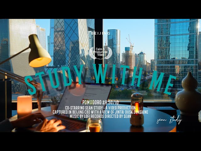 2-Hour Study with Me / Beijing · Dusk / Pomodoro 50-10 / Relaxing Lo-Fi / Day 169