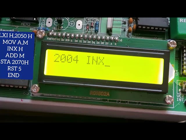 Microprocessor 8085 addition program on trainer Kit | Microprocessor Lab