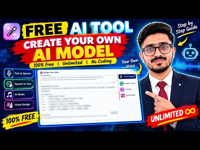 FREE AI Tool to Create Your Own AI Model 🤯 | Unlimited AI Voice & More