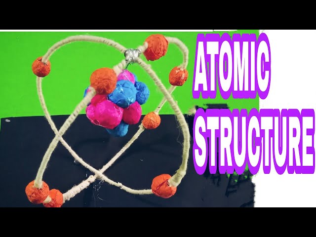 Atom Model - How to make  an oxygen Atom Model | atom model making |   Atom 3D Model | atom project