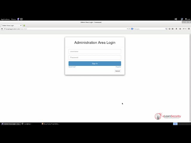 eLearnSecurity - Burpsuite usage